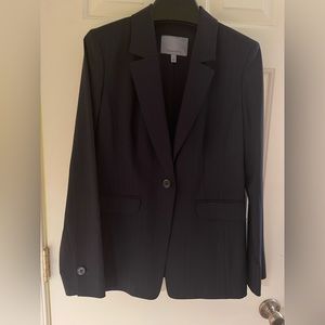 Classiques Entier Navy Pinstripe Suit Jacket